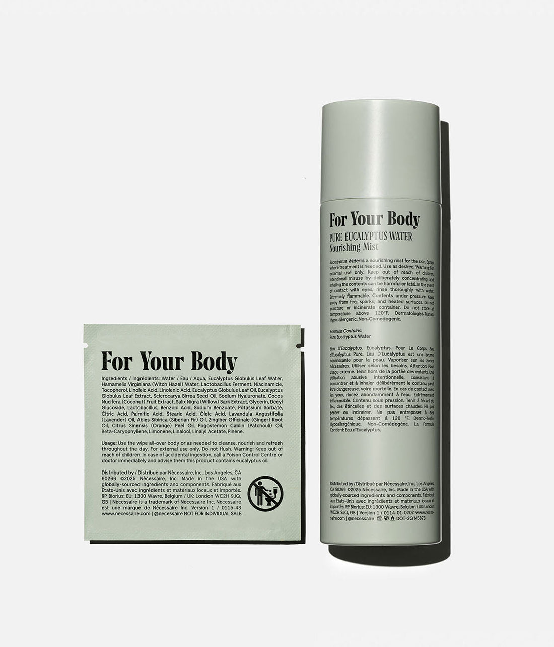 The Body Wipe + Eucalyptus Water