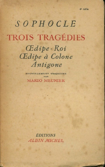 Livrenpoche : Trois tragédies : Oedipe-roi / Oedipe à Colone / Antigone - Sophocle - Livre