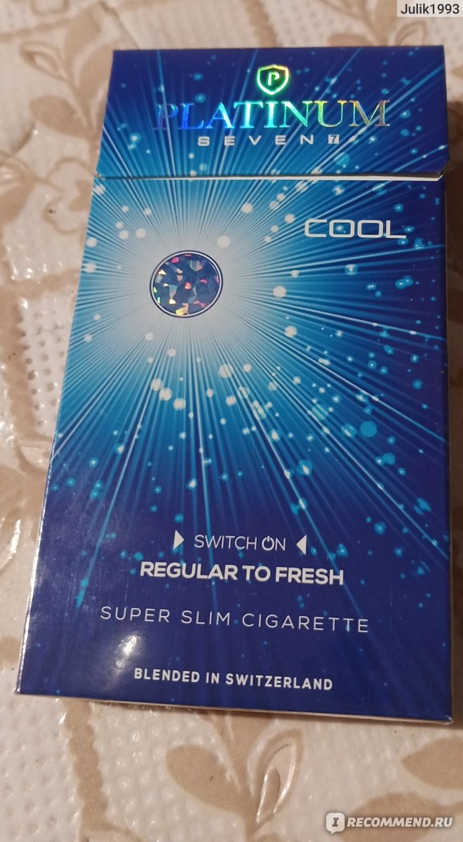 Сигареты Platinum Seven 7 COOL super slim cigarette (с кнопкой) -  «Бюджетные сигареты с неплохим вкусом »