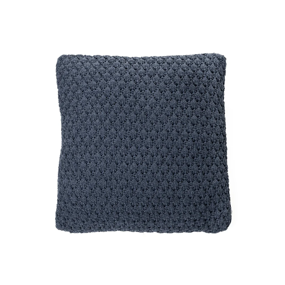 Coussin basket bleu 18x18 brunelli