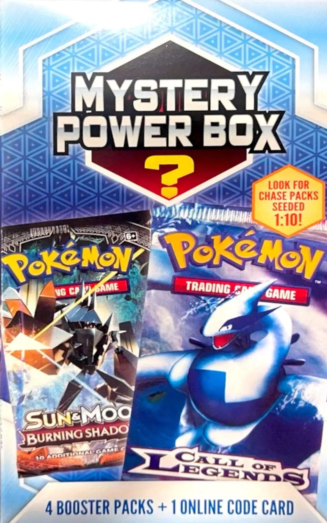 Pokemon Trading Card Game Mystery Power Box 4 Booster Packs 1 Online Code  Card MJ Holdings