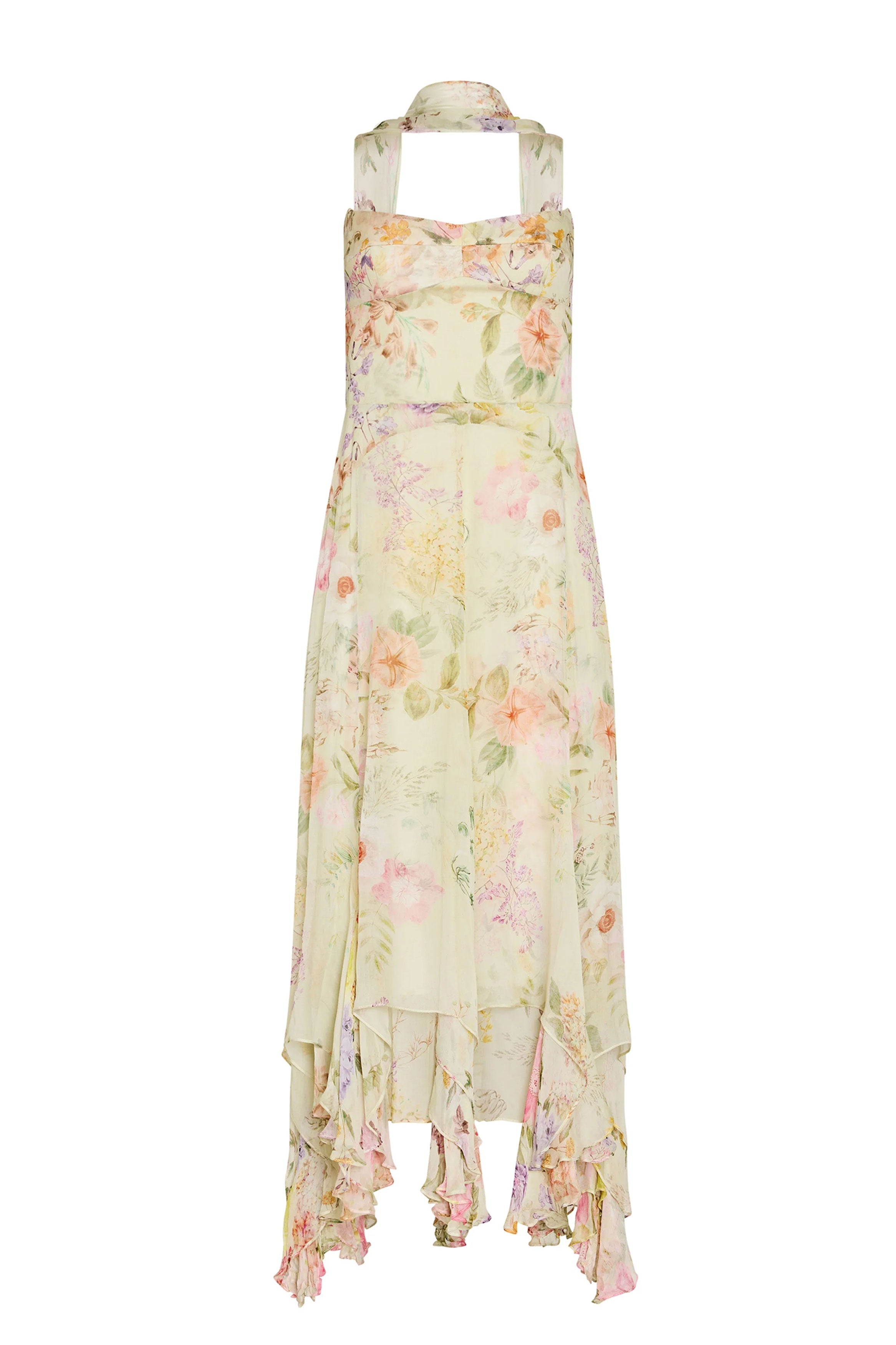 Monterey Dress With Scarf in Whistledown