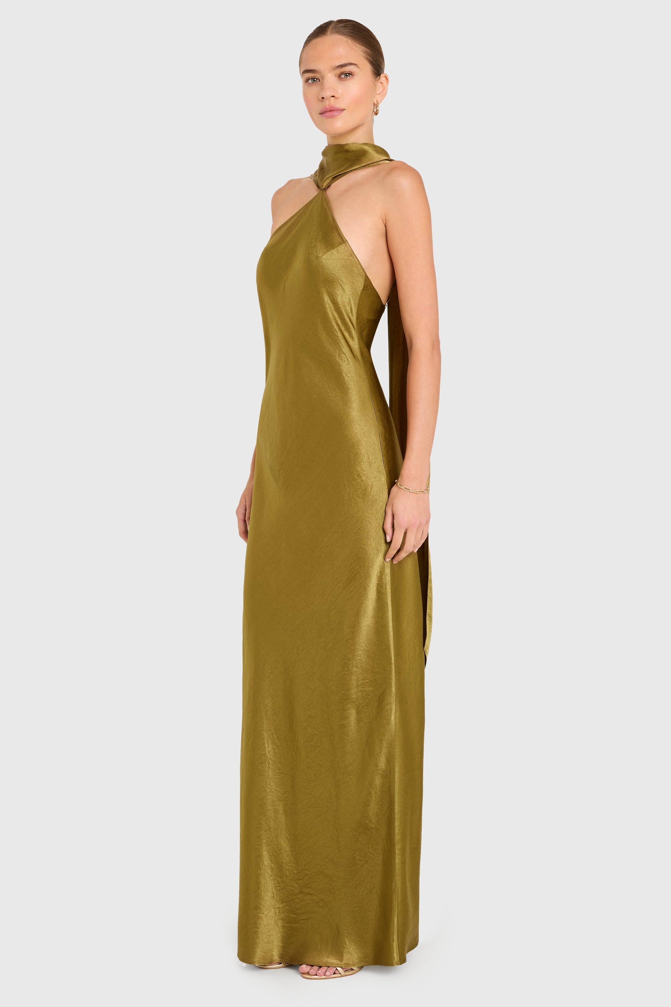 Ashton Maxi in Satin