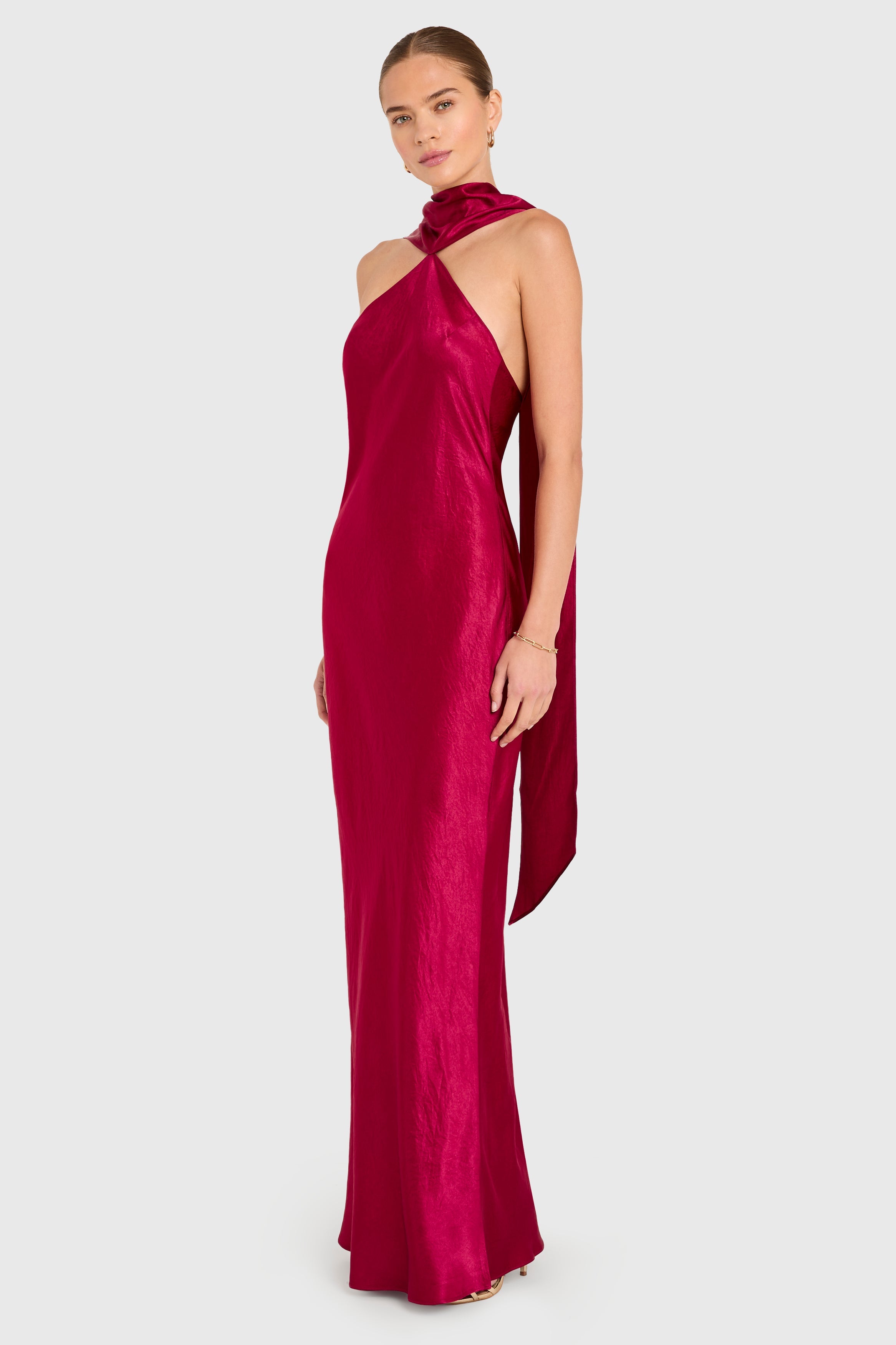 Ashton Maxi in Satin