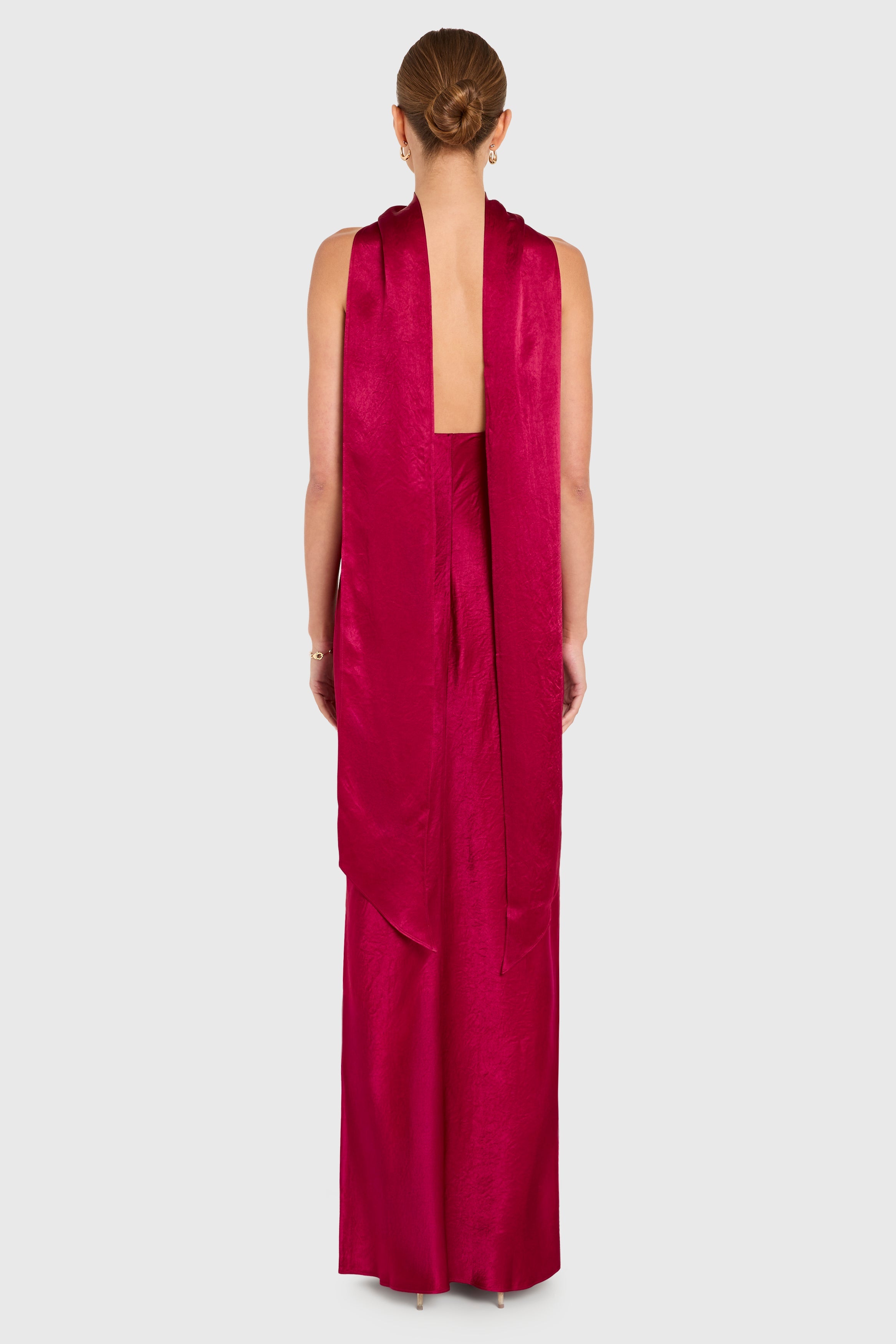 Ashton Maxi in Satin