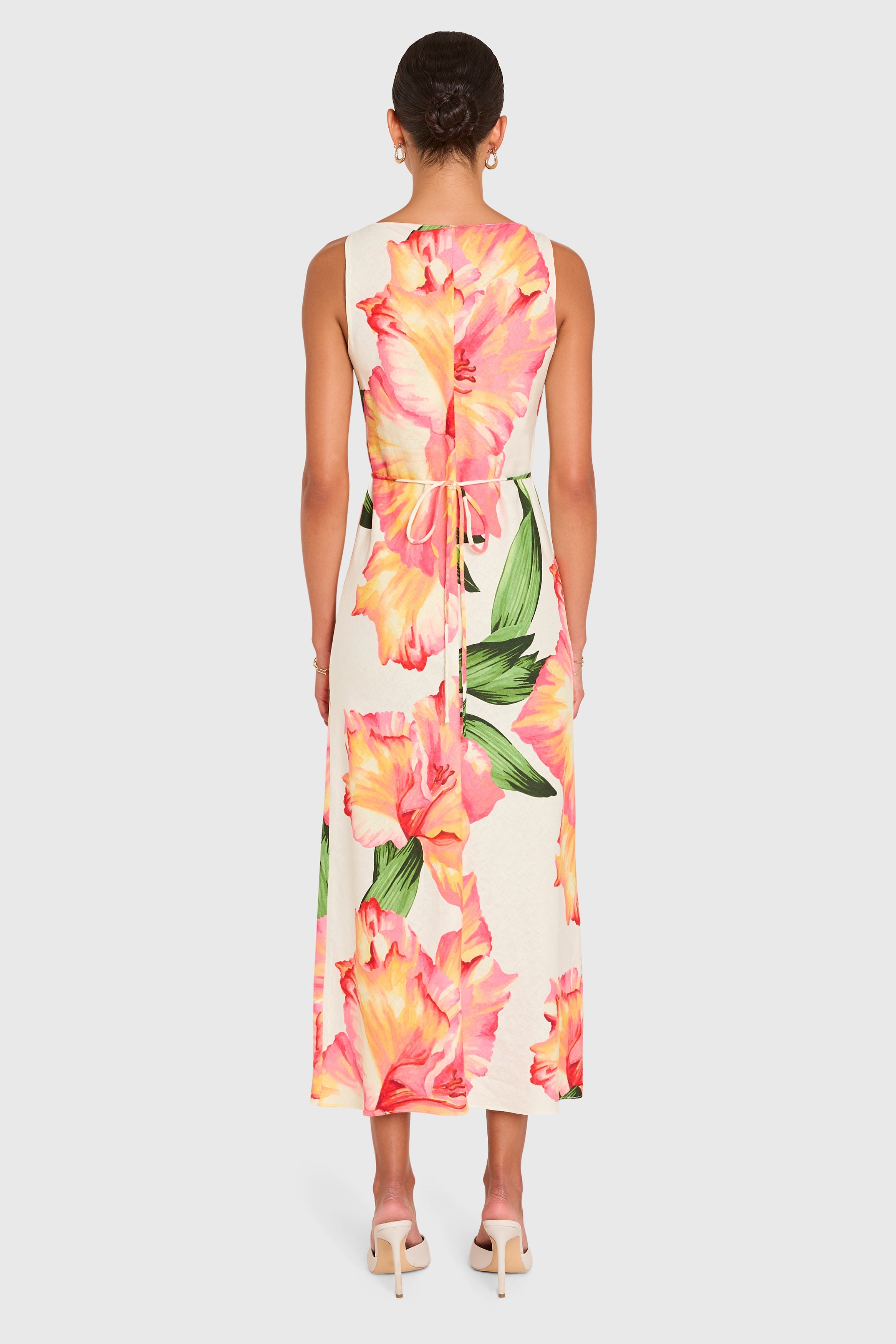 Margo Midi Dress in Hibiscus