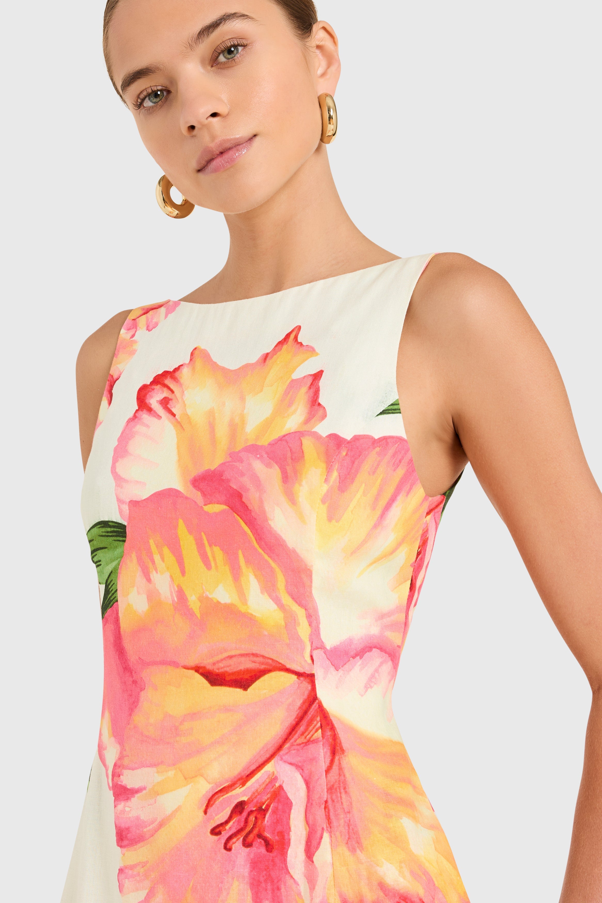 Francie Romper in Hibiscus