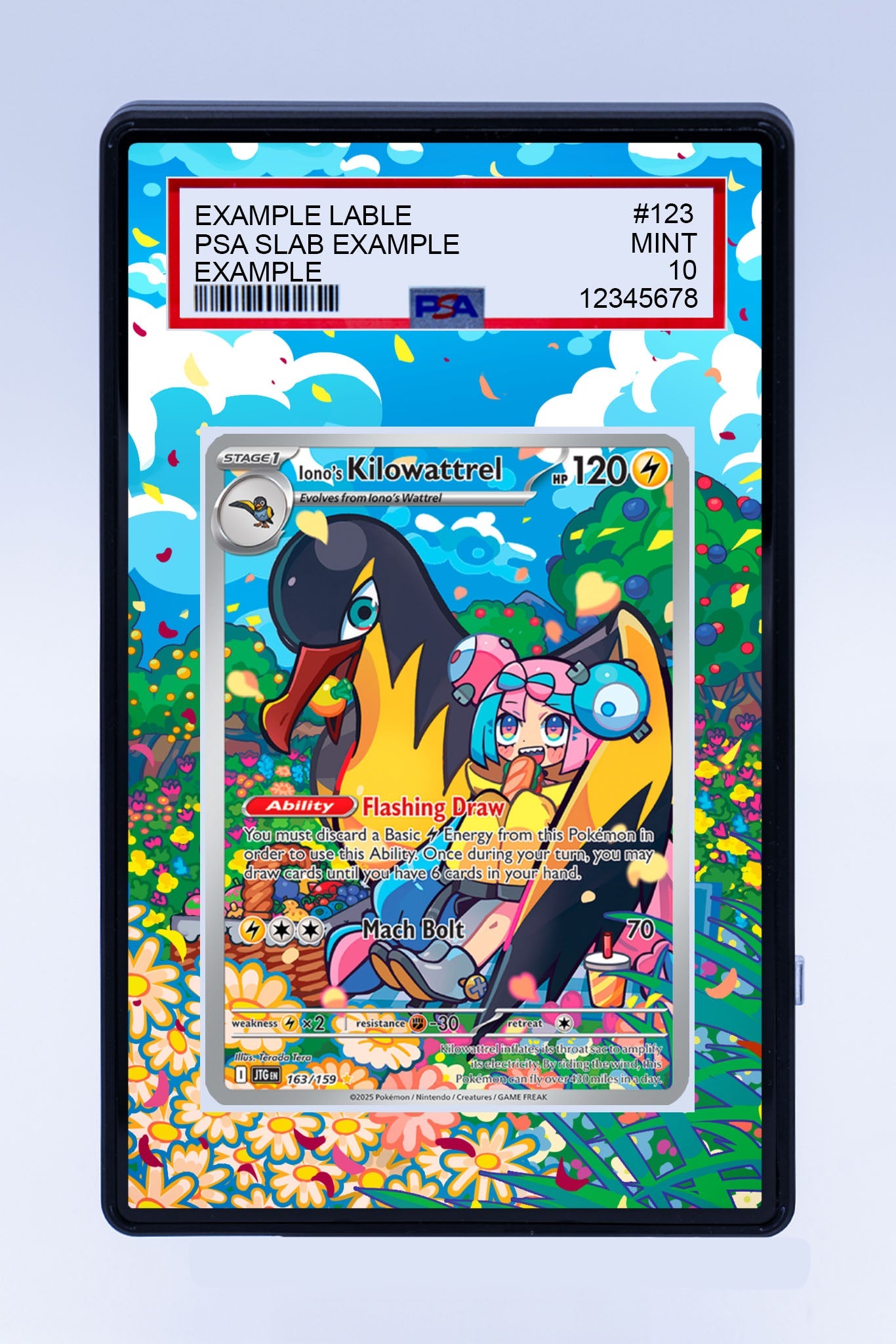 Iono's Kilowattrel (Graded) Case