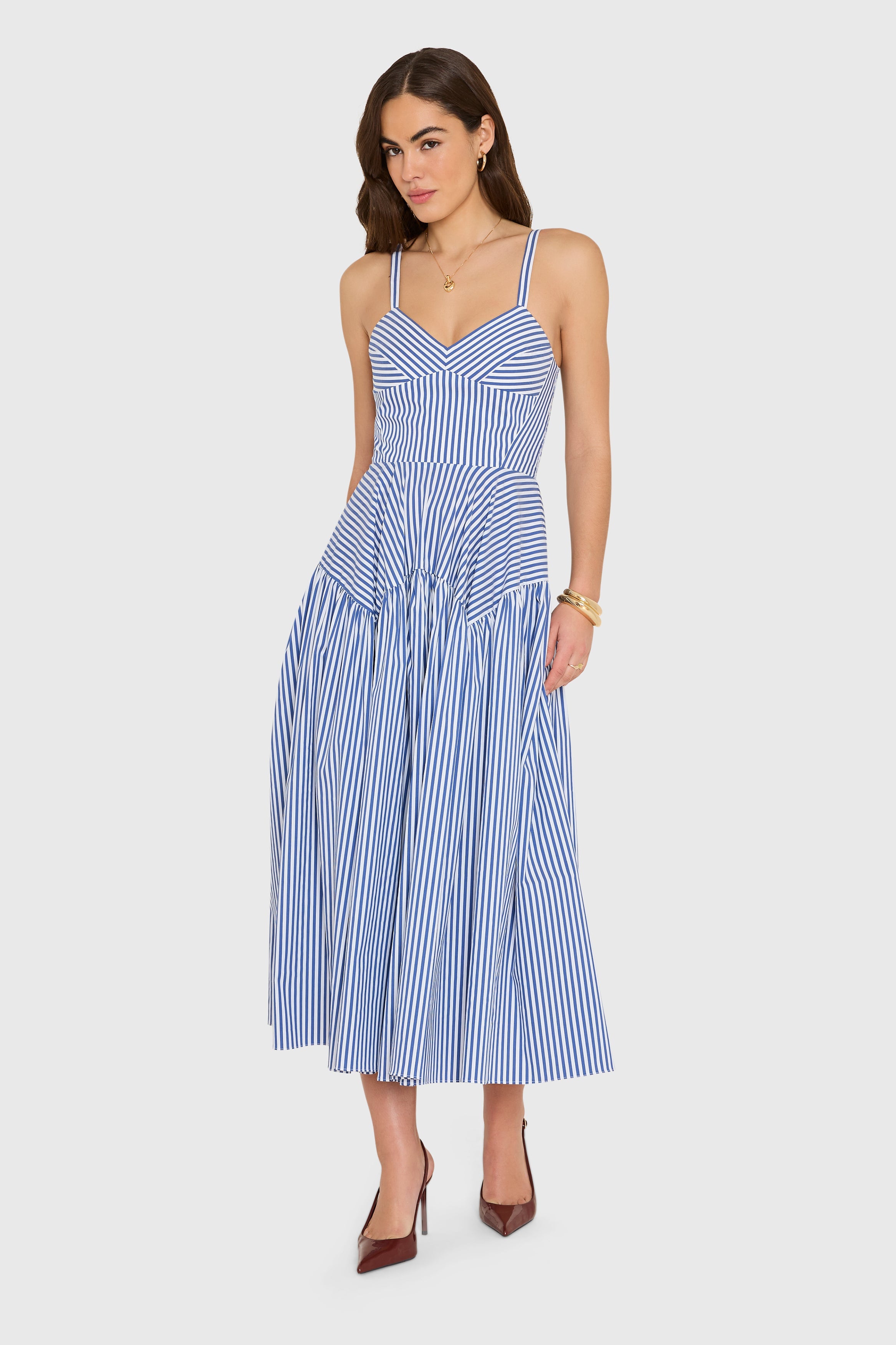 Spencer Midi Dress in Bayhaven Stripe