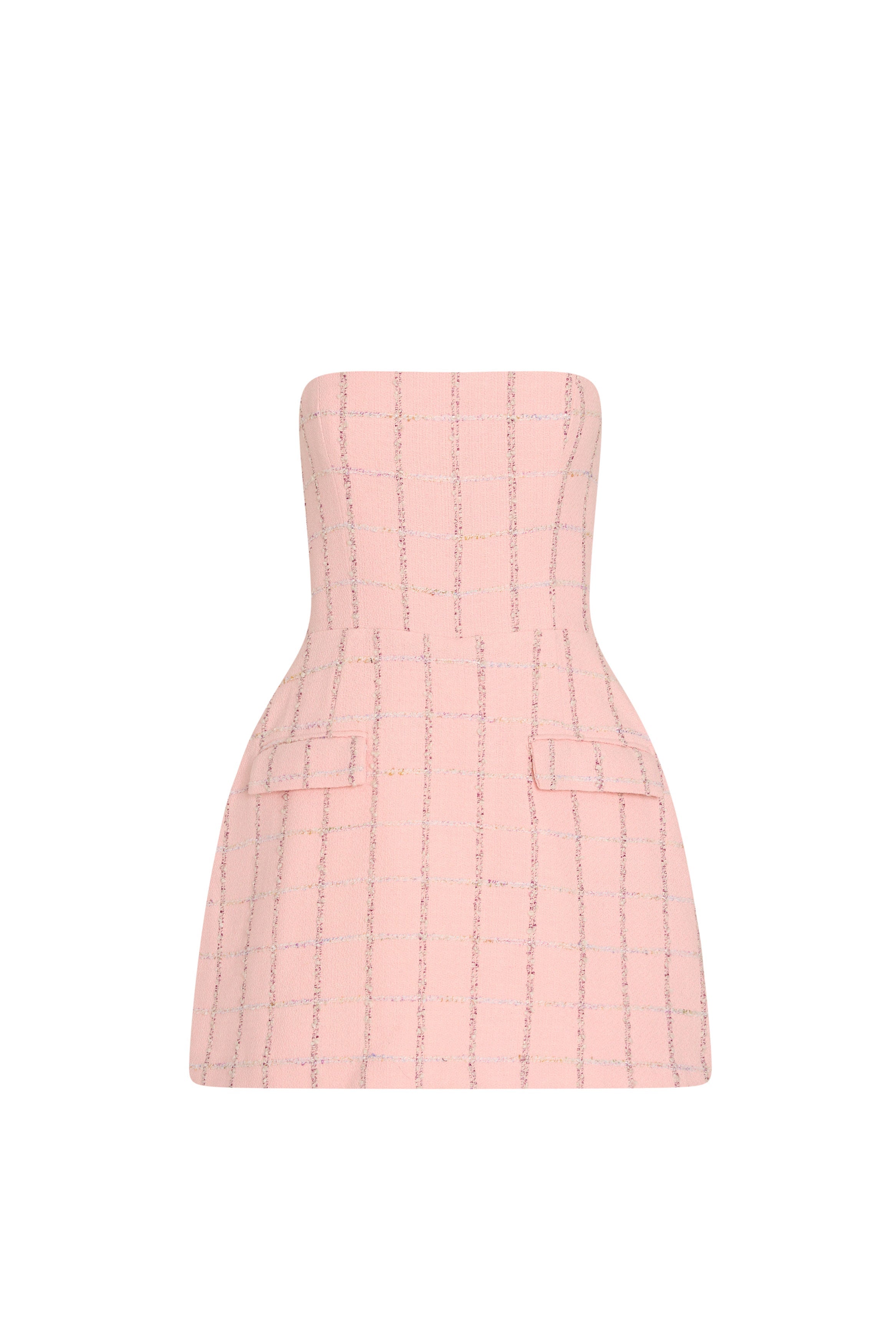 Strapless Bethany Romper in Charlotte Tweed