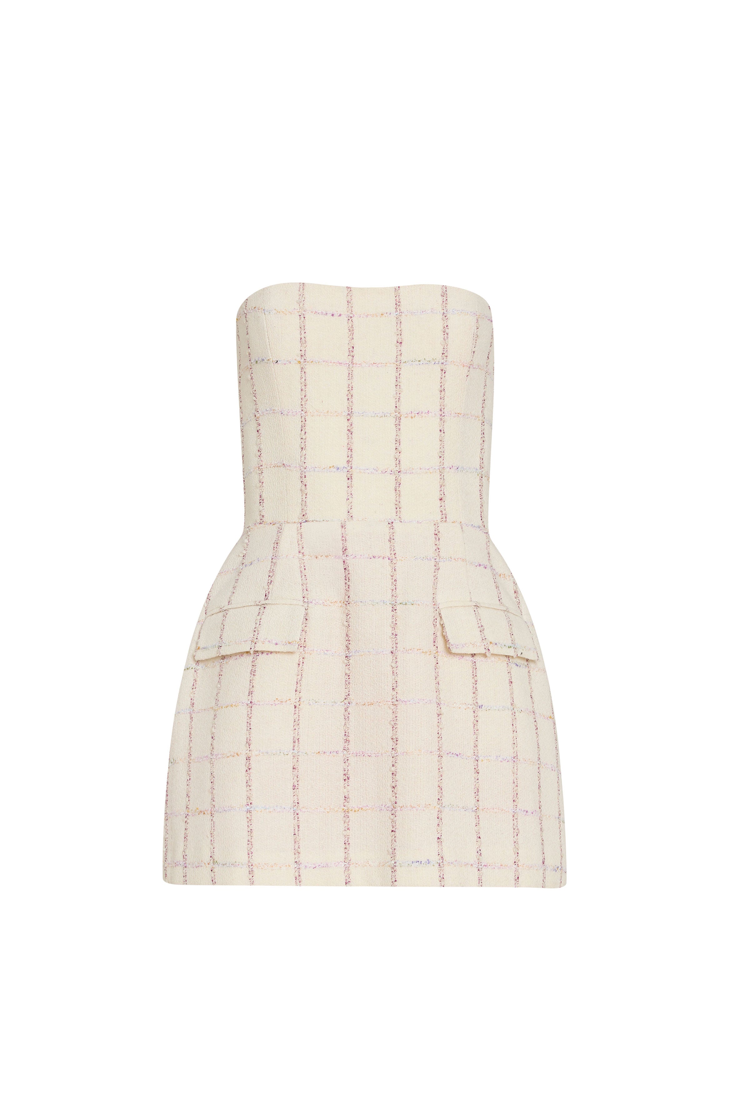 Strapless Bethany Romper in Charlotte Tweed