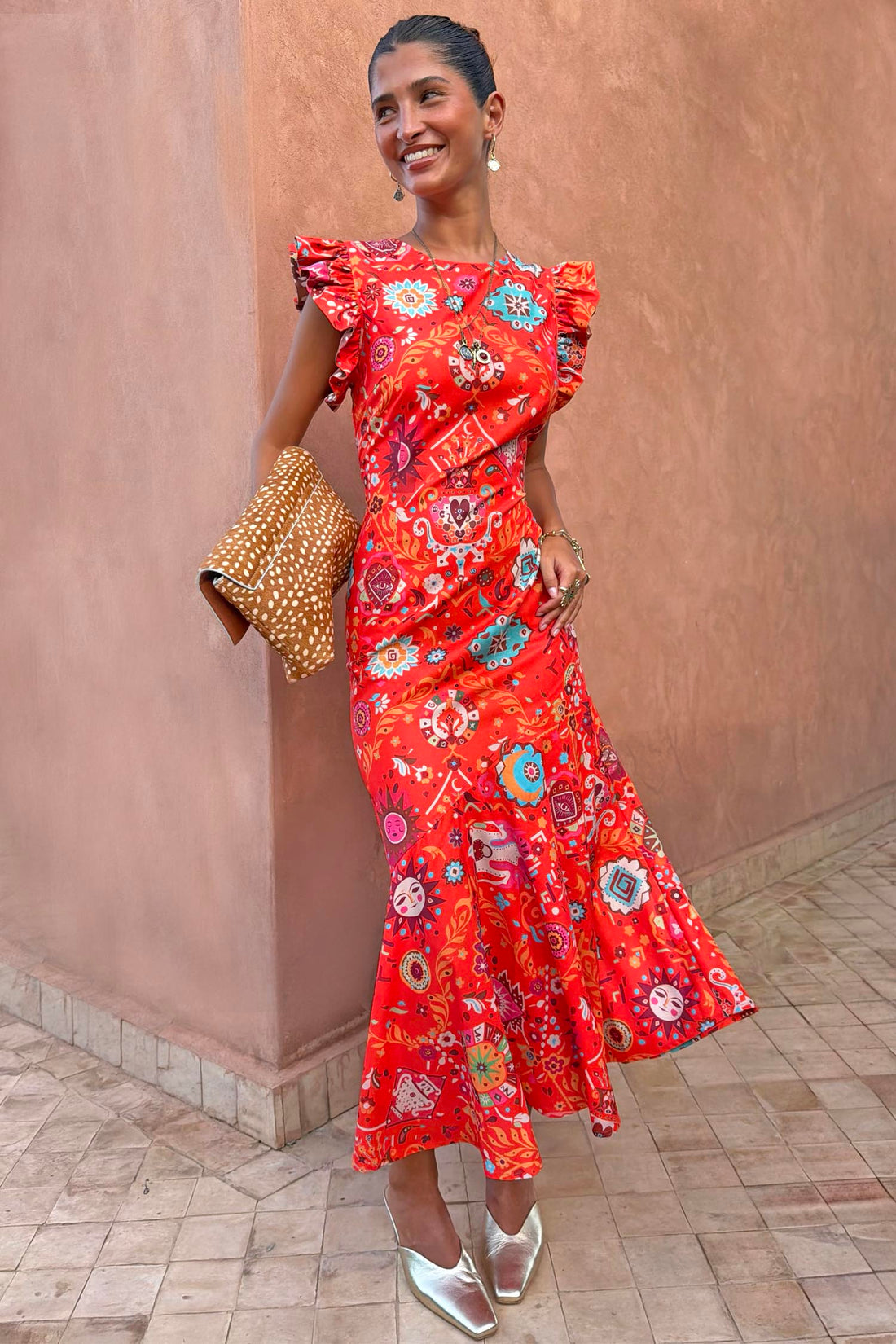 Tomato Tapestry Frida Dress