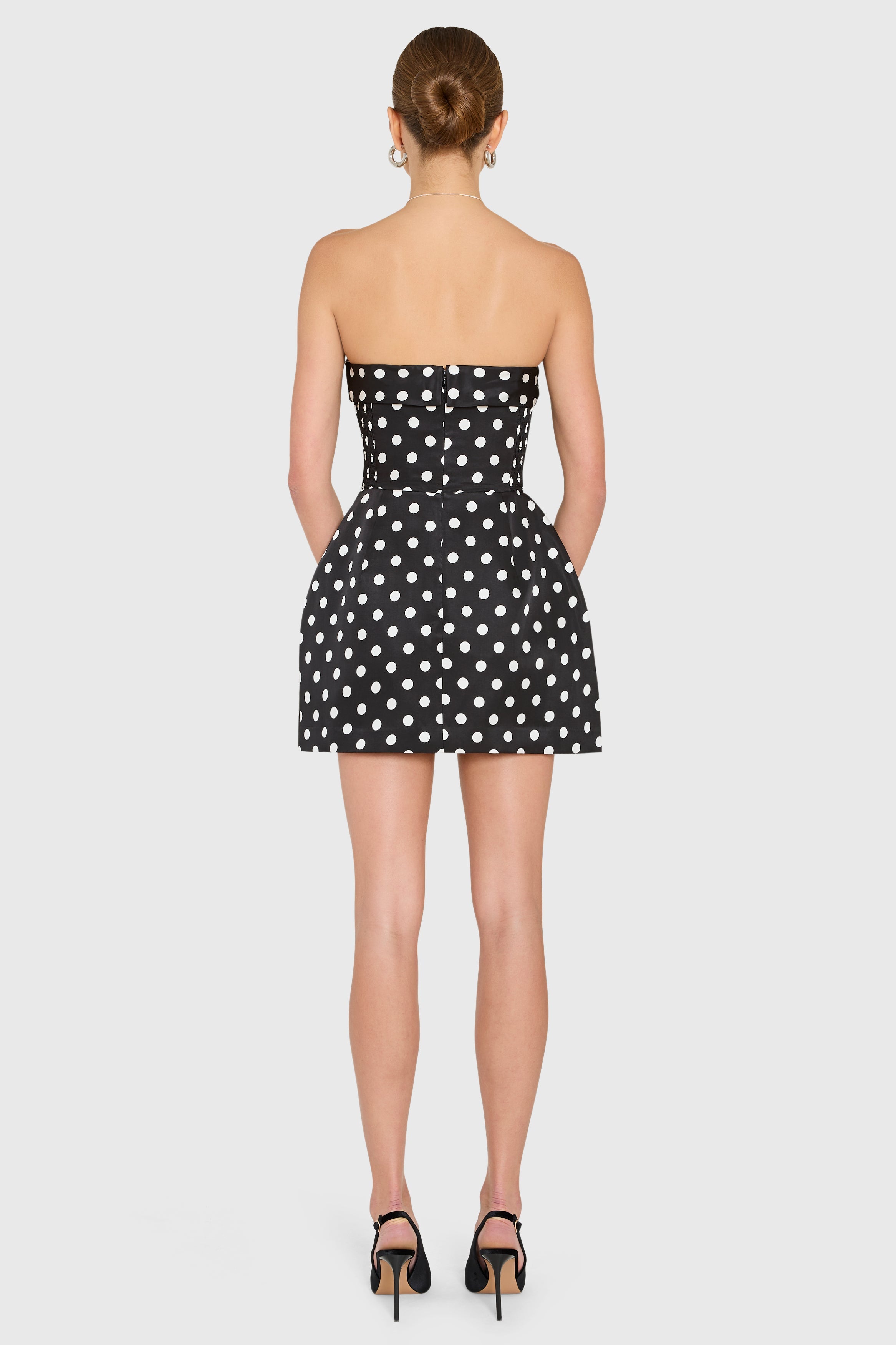 Lucienne Skort Romper in Polka Dot
