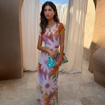 Abstract Soleil Luna Mesh Dress