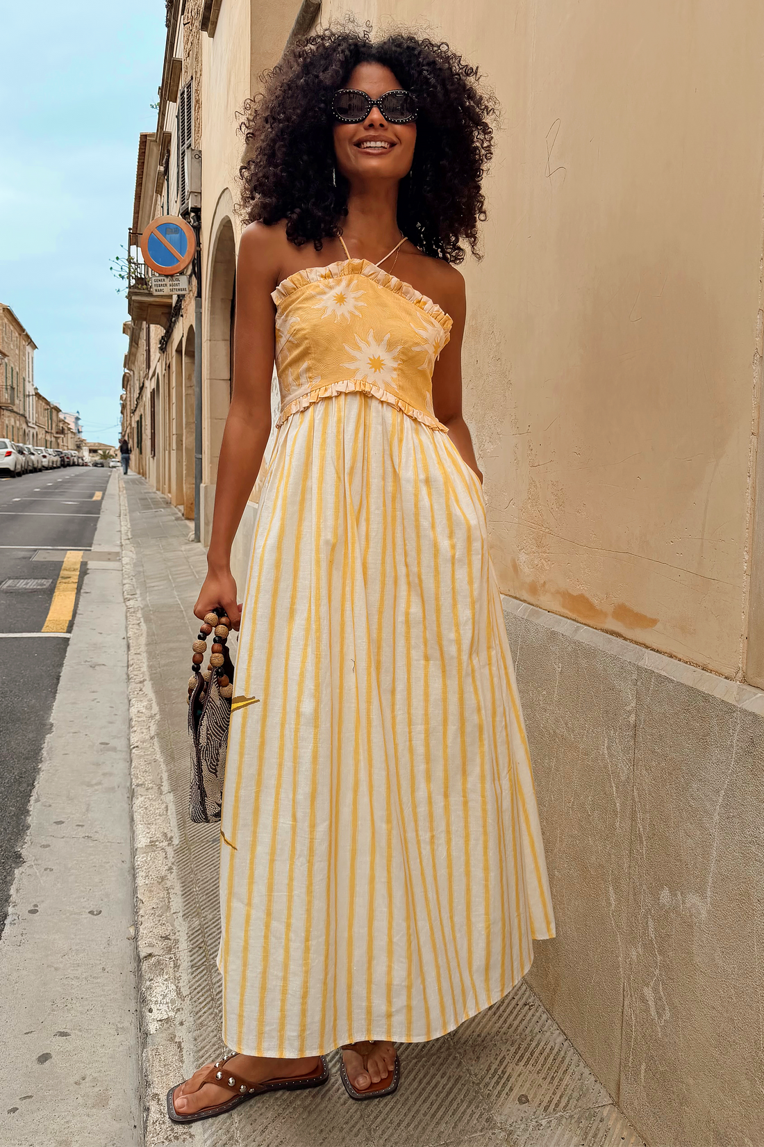 Yellow Stripe Ashley Dress