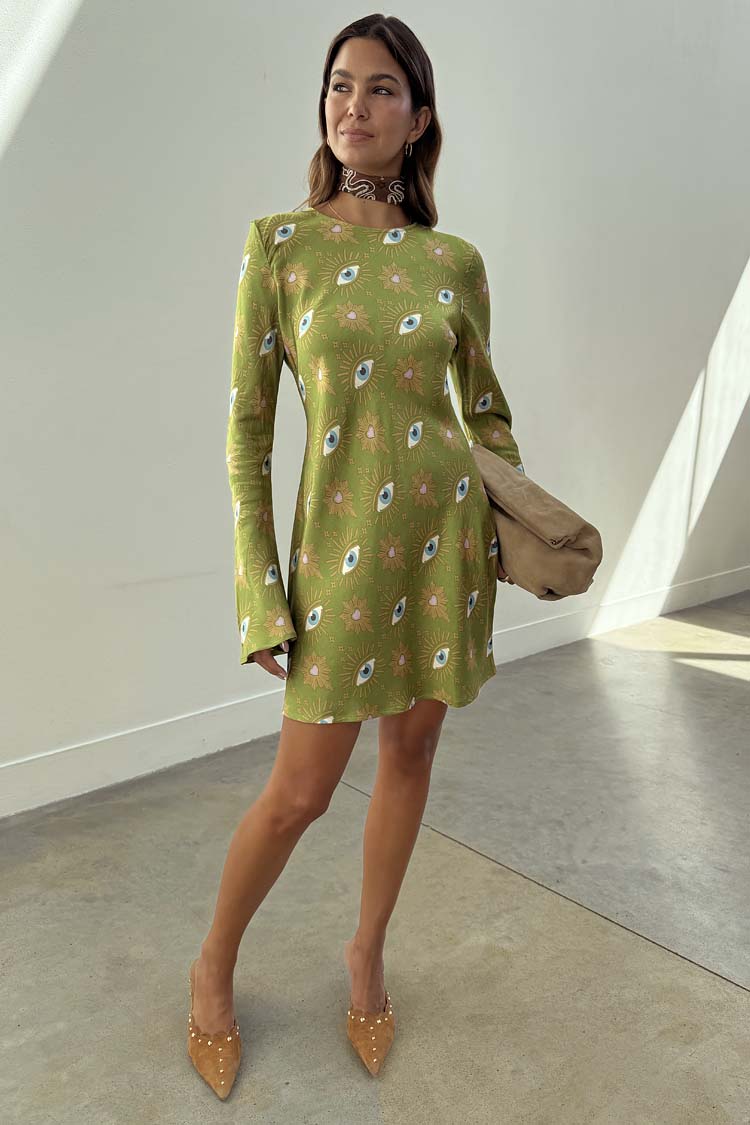 Khaki Eye Mini Soho Dress Petite