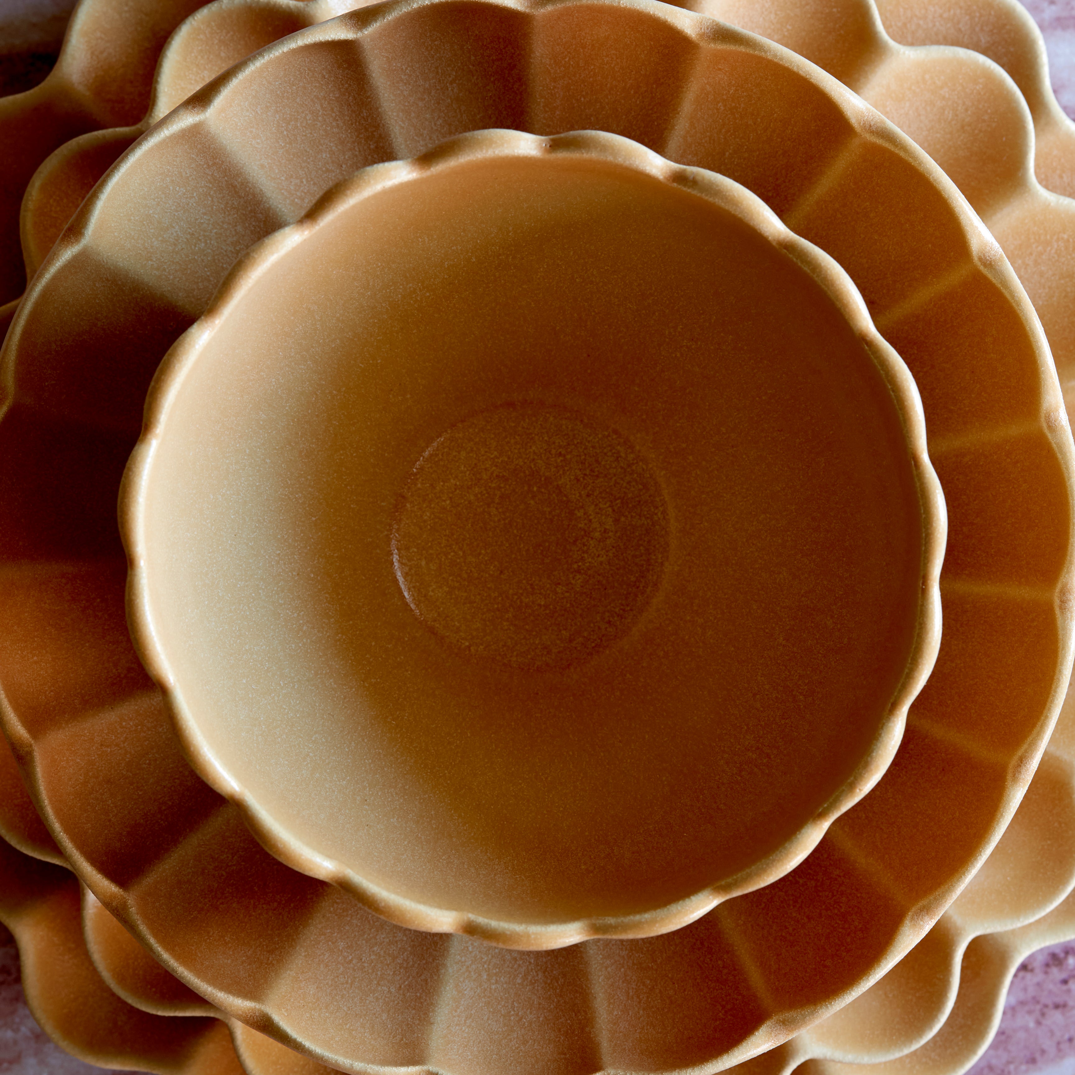 Monxra Stoneware  Pasta Bowl - Camel