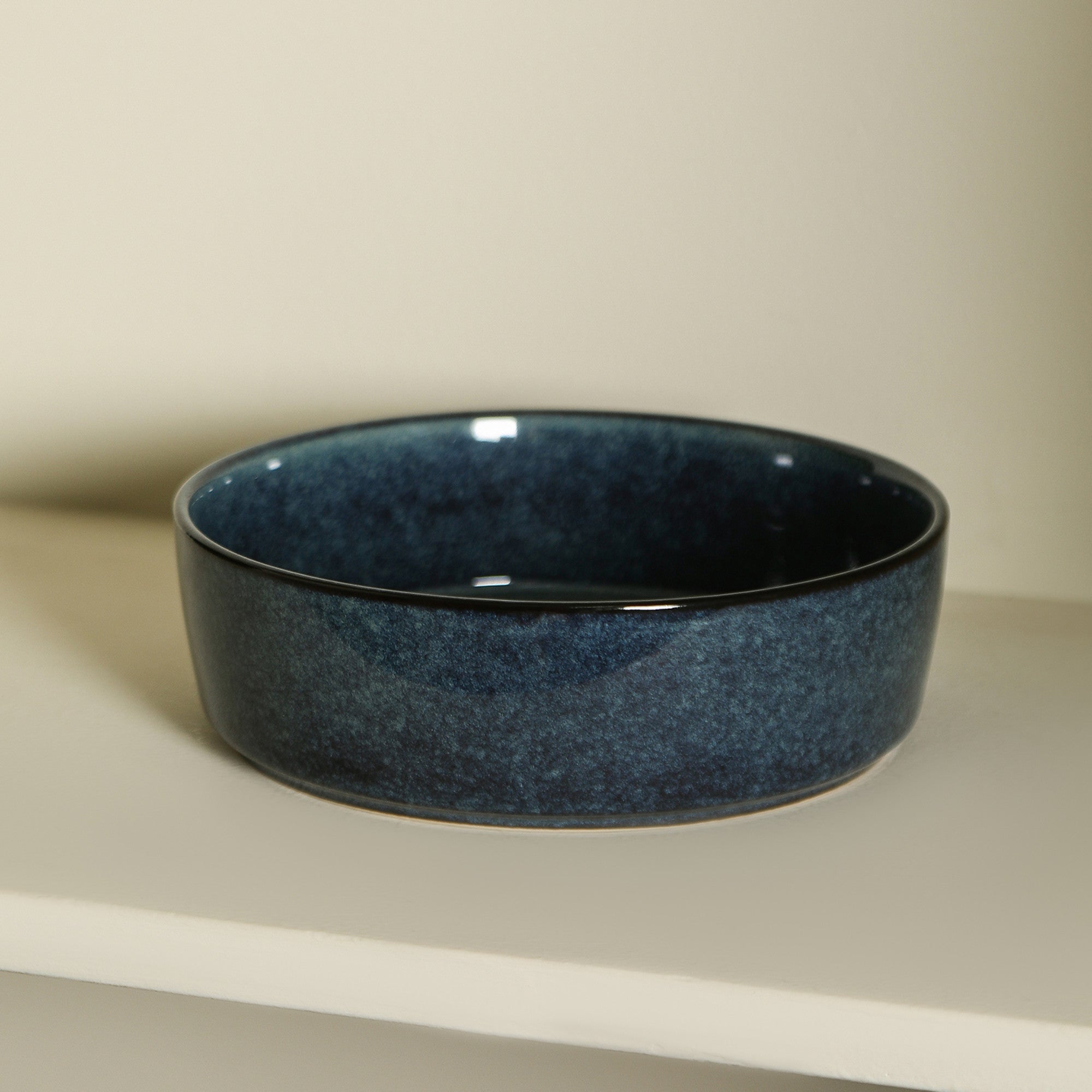 Monxra Stoneware  Pasta Bowl - Dark Blue