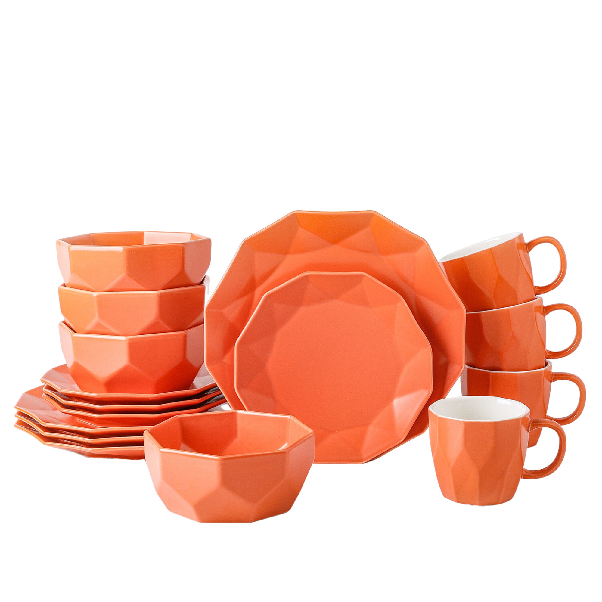 Monxra Porcelain Dinnerware Set - Orange
