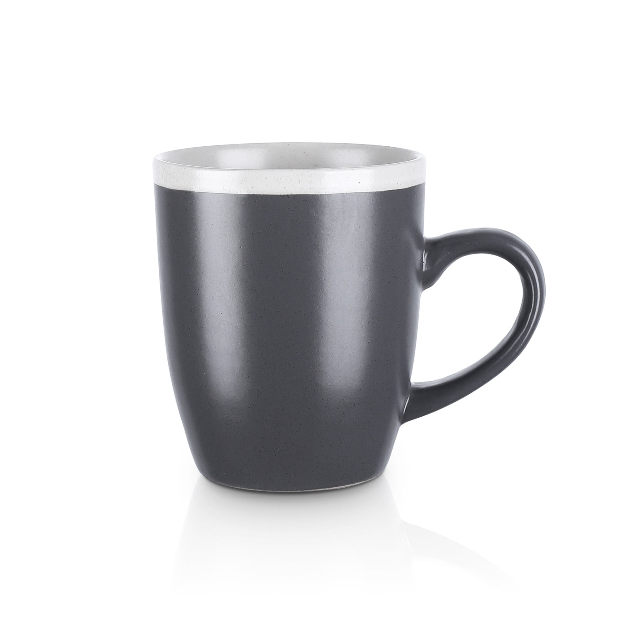 Monxra Stoneware Mug - Dark Gray And Cream
