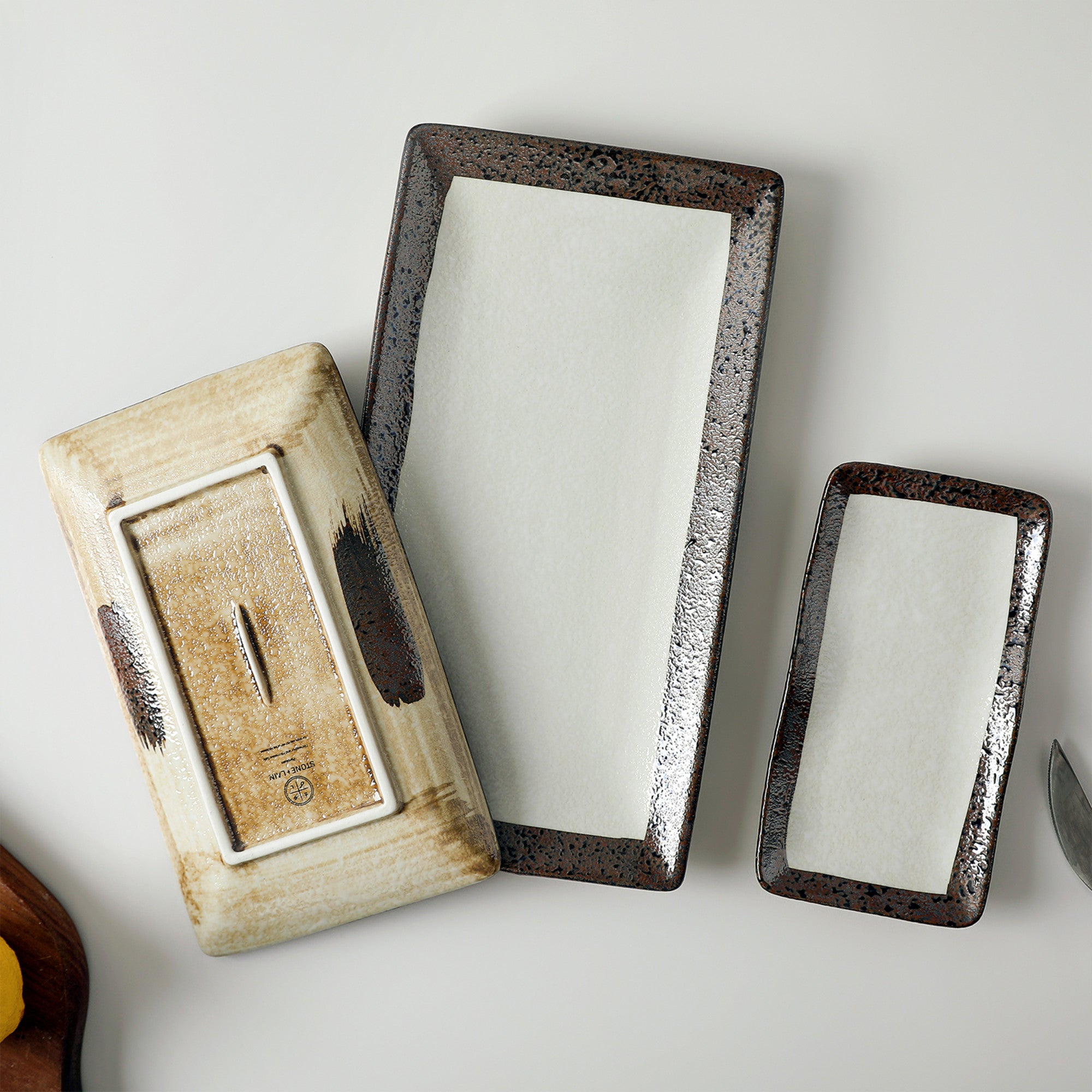 Monxra Porcelain Service Plate Set - Beige