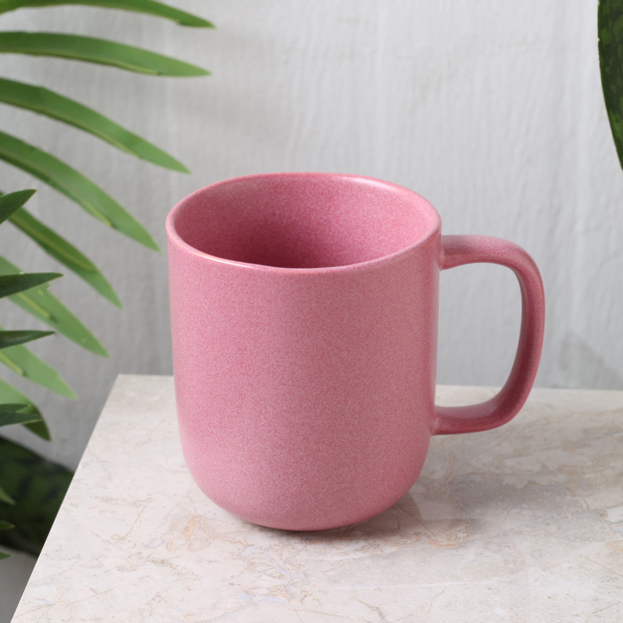 Monxra Stoneware Mug - Pink White