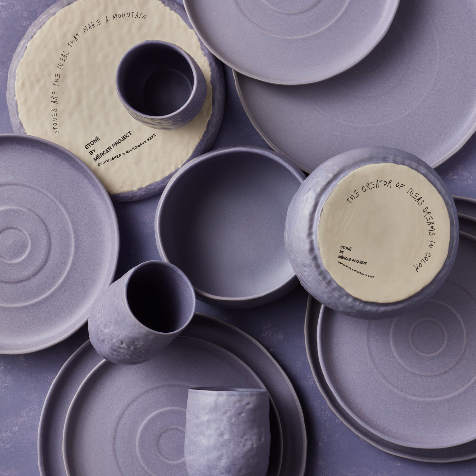 Monxra Stoneware Dinnerware Set - Lavender