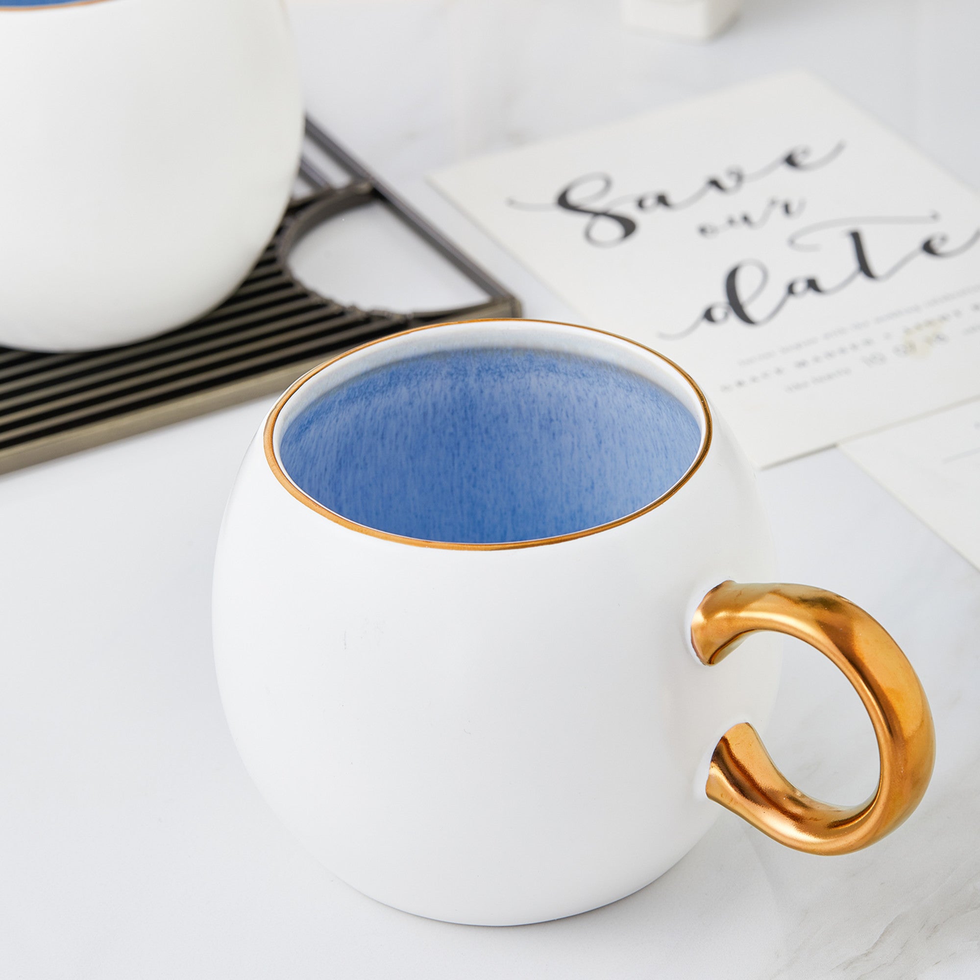Monxra Porcelain Mug - Blue