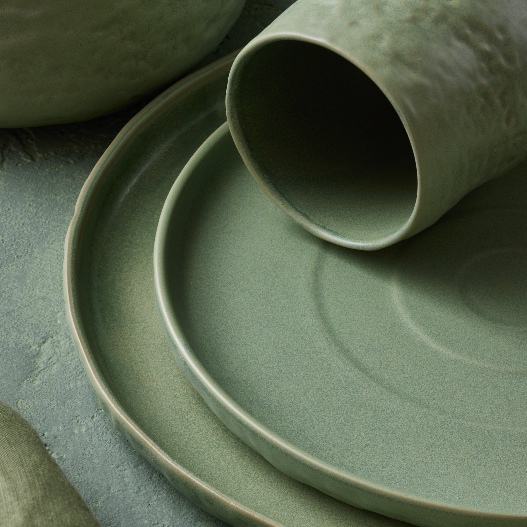 Monxra Stoneware Dinnerware Set - Sage