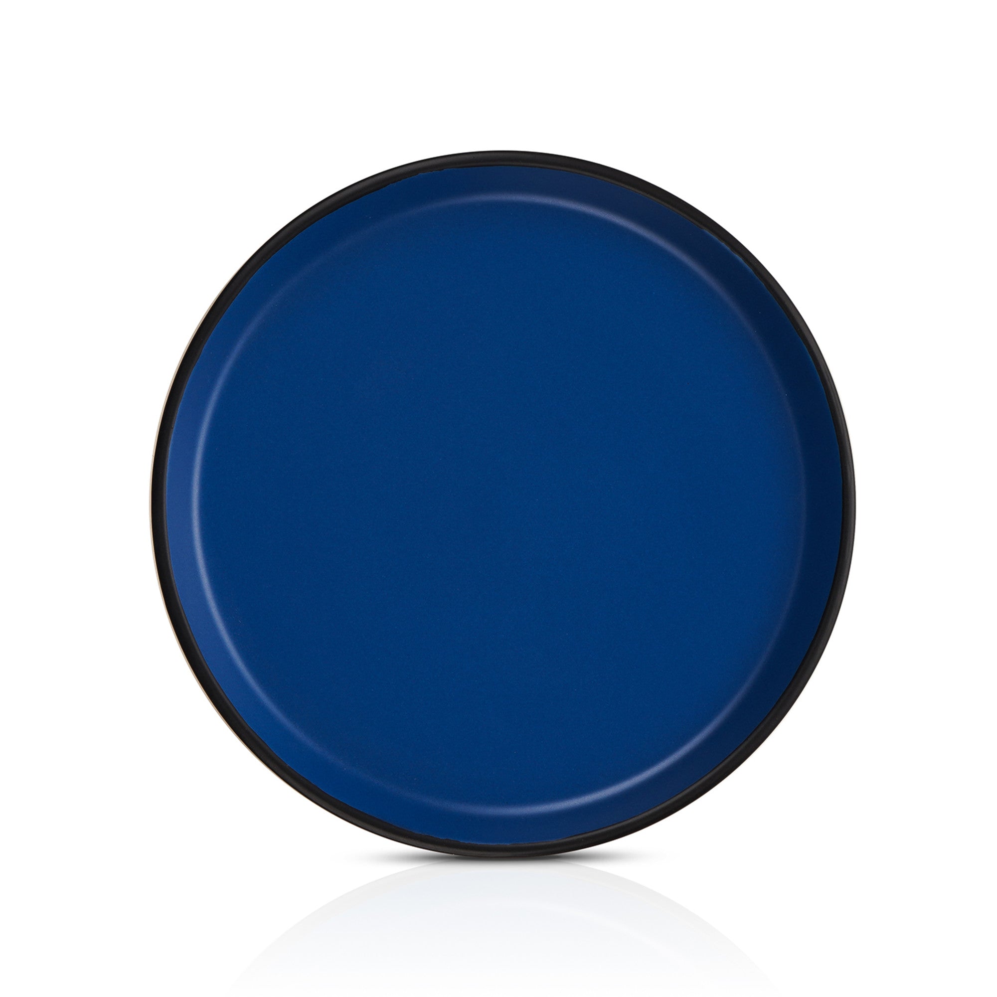 Monxra Stoneware Salad Plate - Blue And Black