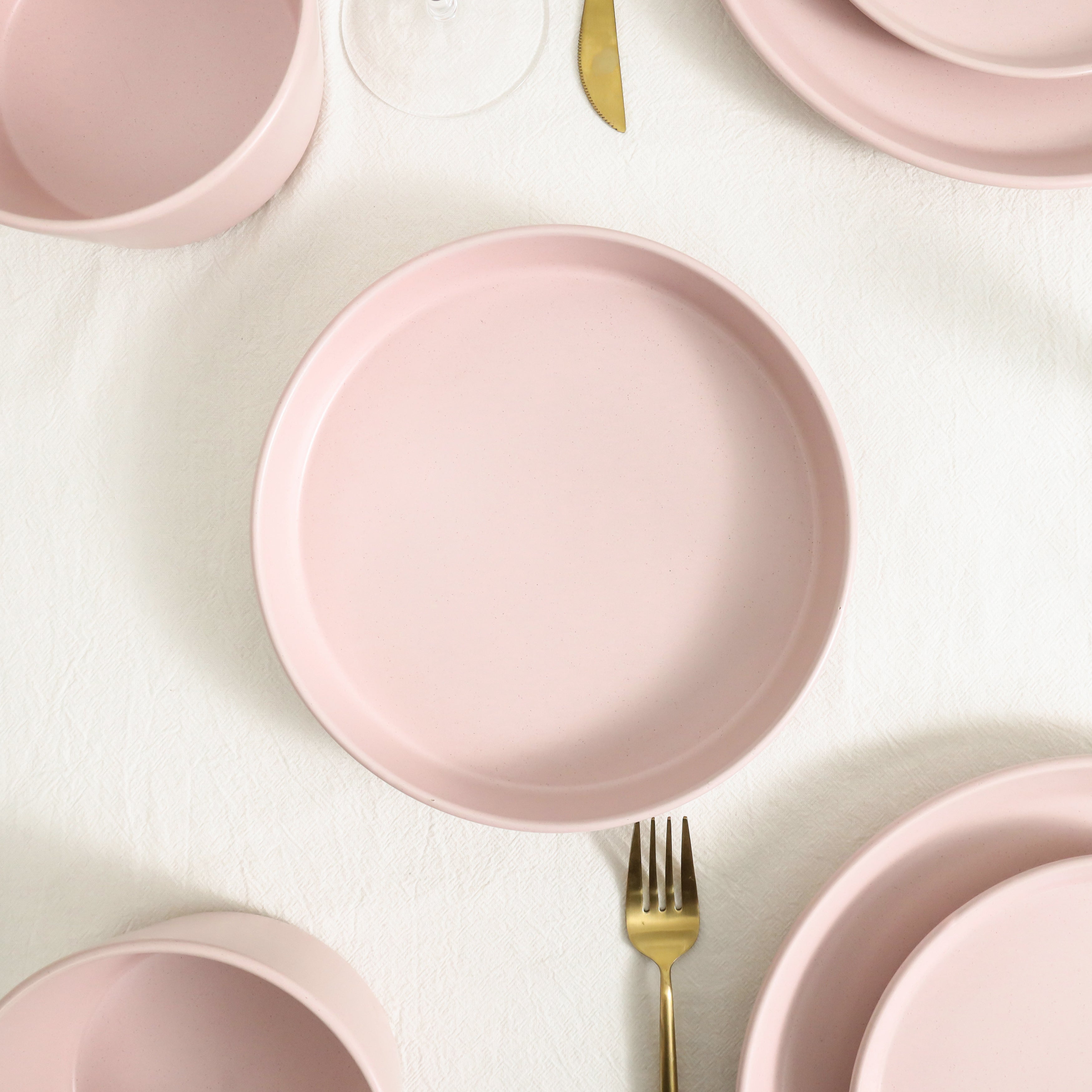 Monxra Stoneware  Pasta Bowl - Pink