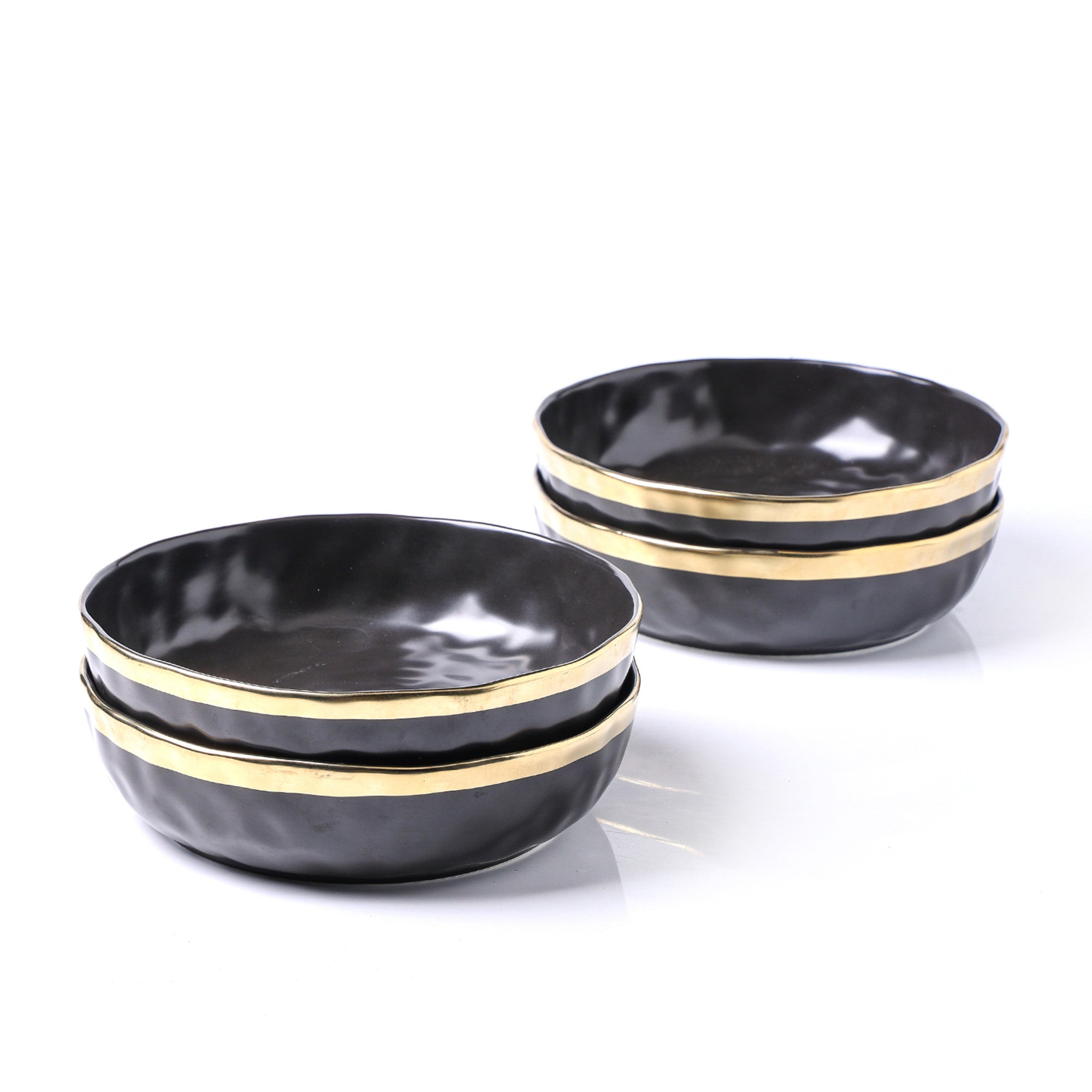 Monxra Porcelain  Pasta Bowl - Black