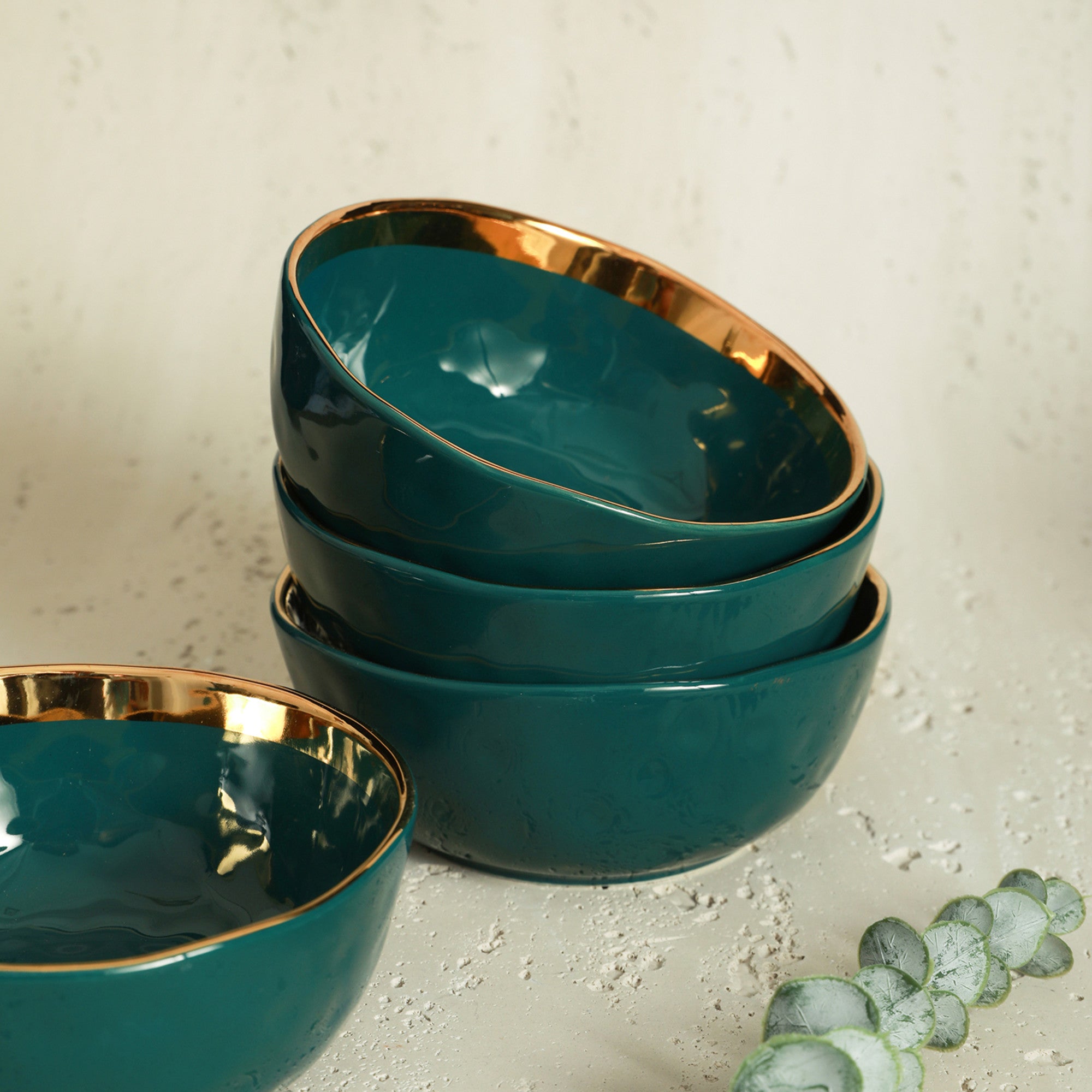 Monxra Porcelain Dinnerware Set - Green