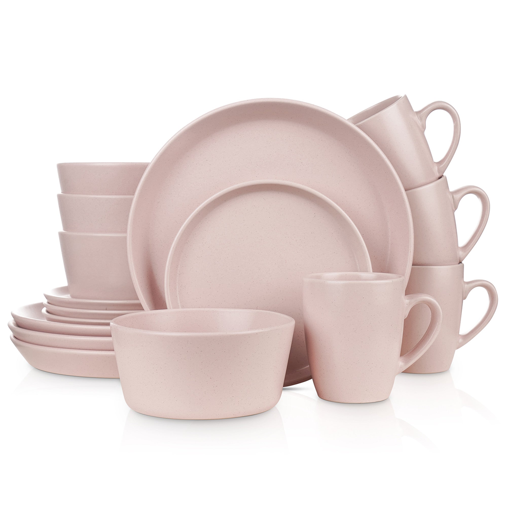 Monxra Stoneware Dinnerware Set - Pink
