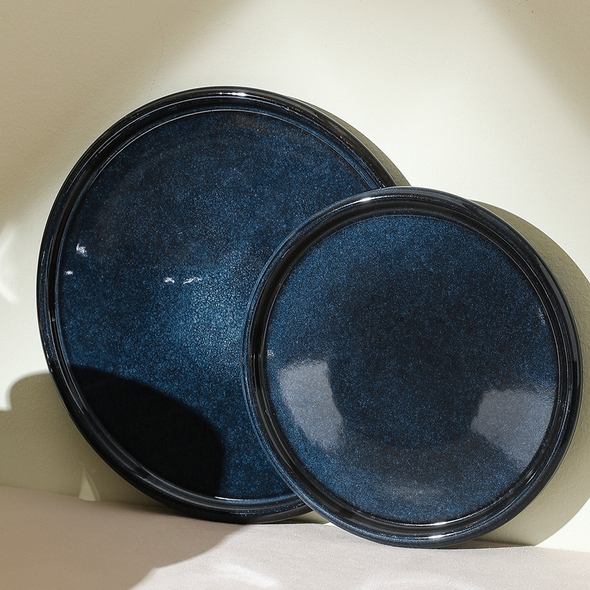 Monxra Stoneware Dinner Plate - Dark Blue