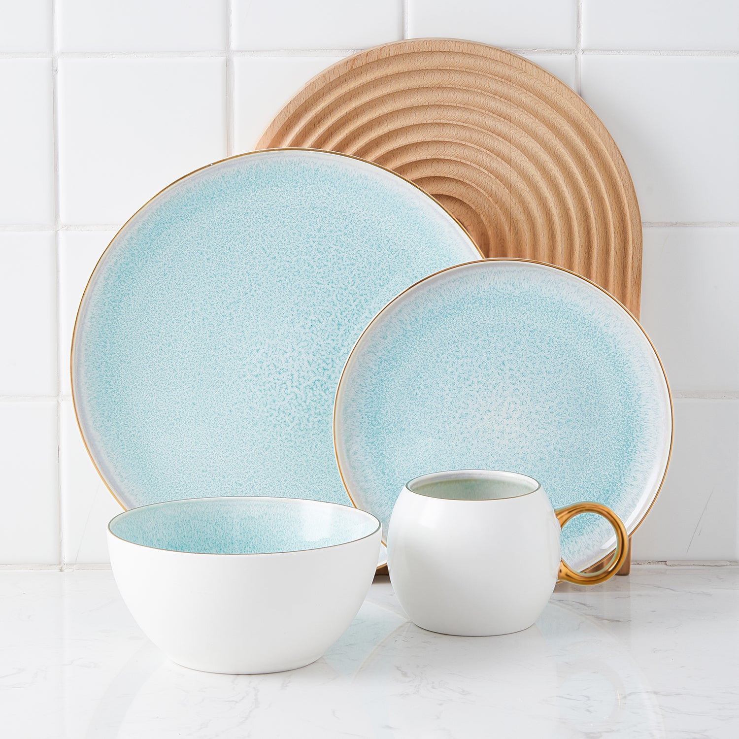Monxra Porcelain Dinnerware Set - Mint