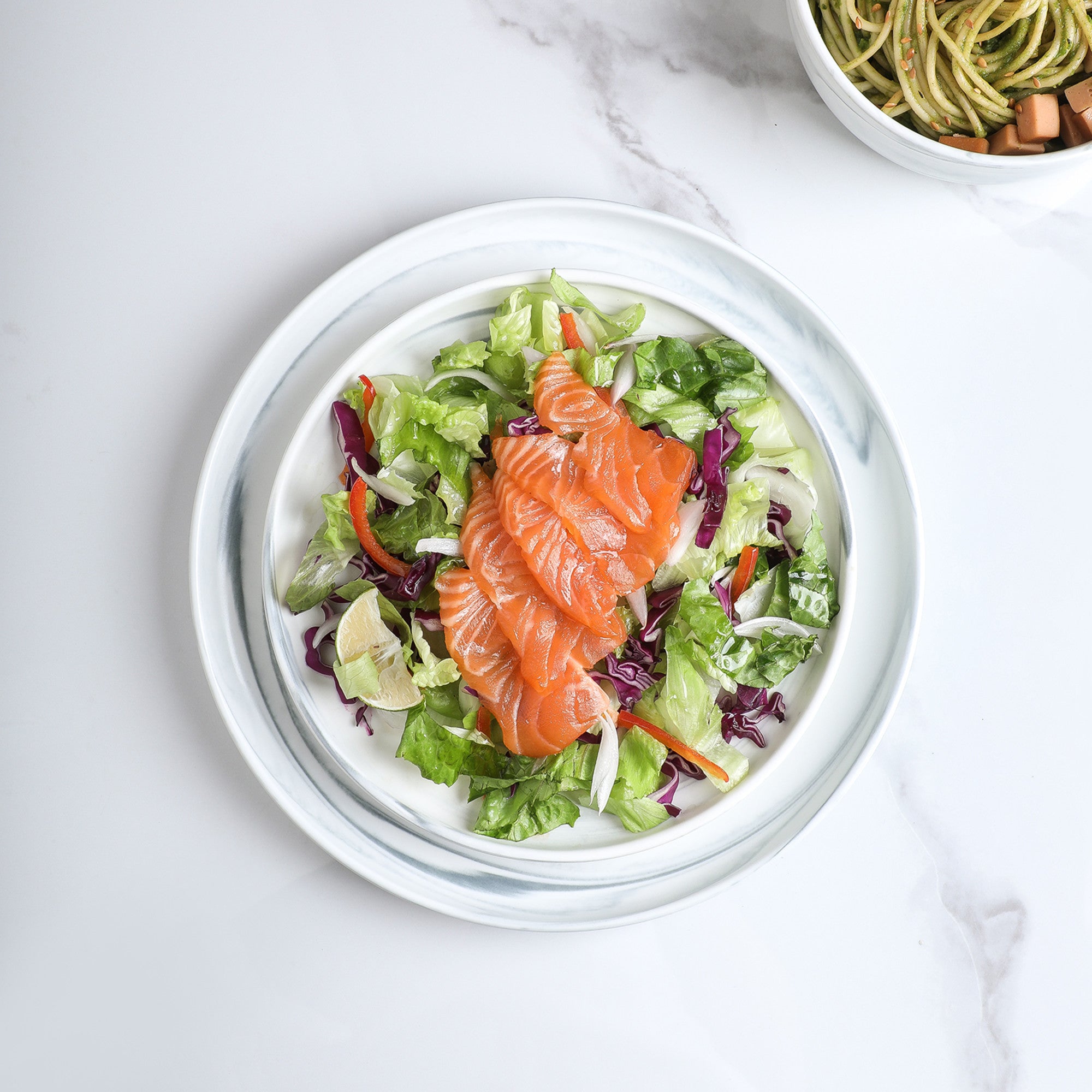 Monxra Porcelain Salad Plate - Gray