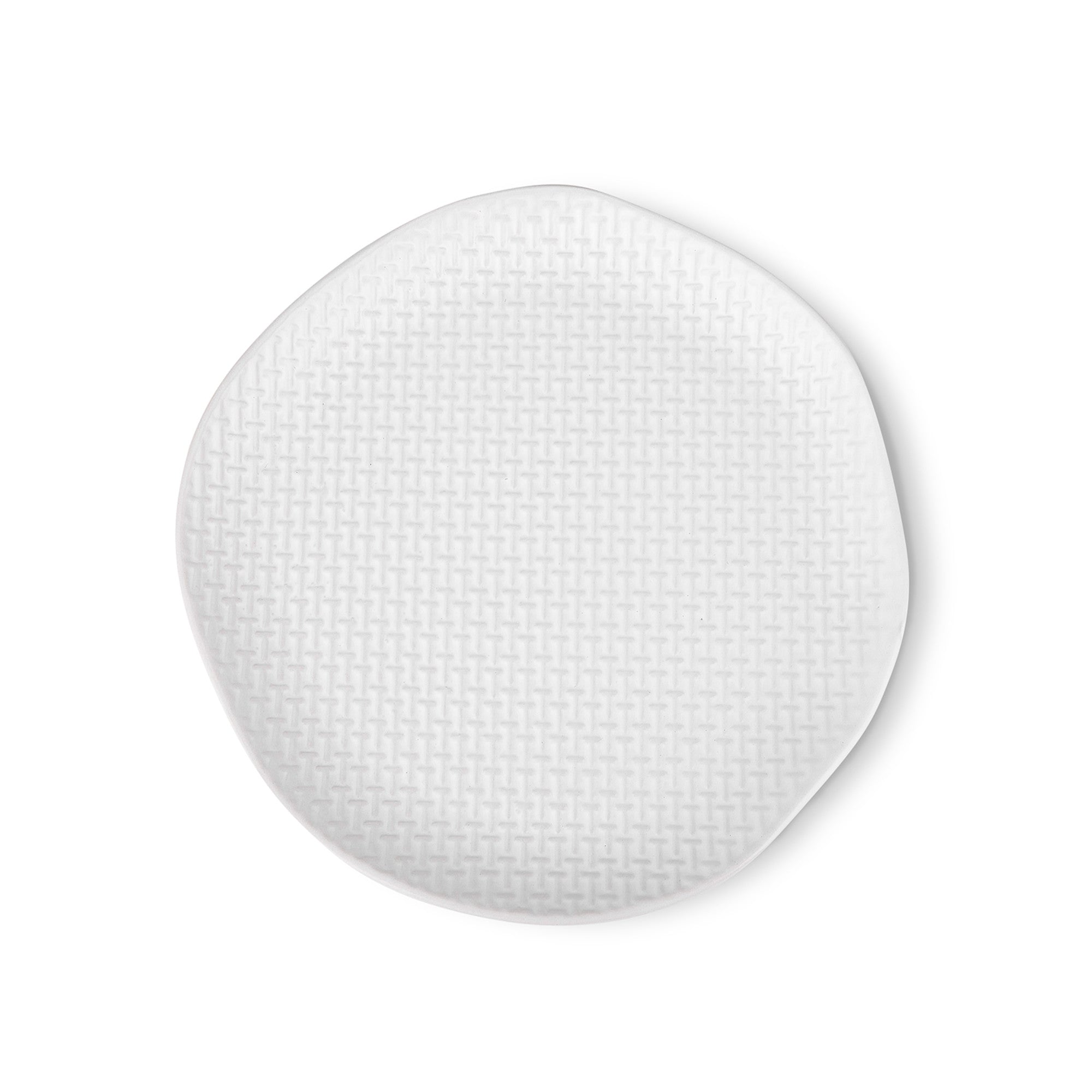 Monxra Stoneware Salad Plate - White